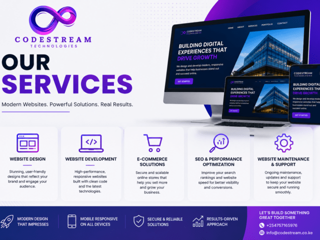 Top Website Designers in Kenya – Codestream Technologies