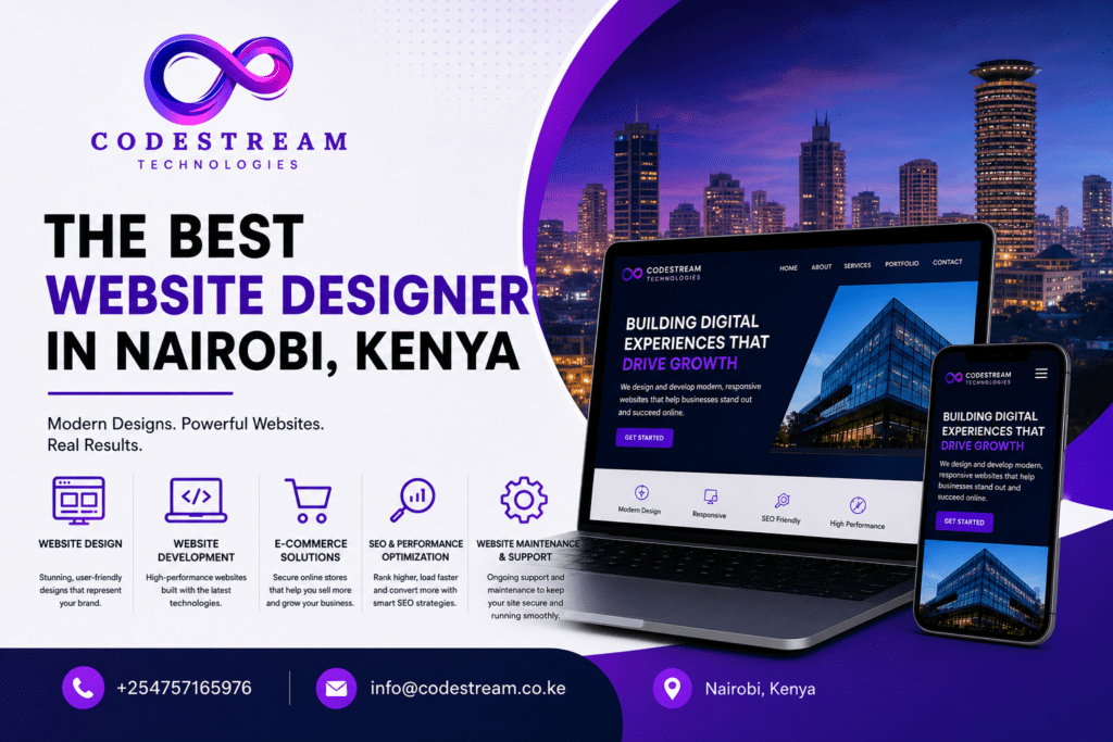 The Best Website Designer in Nairobi, Kenya – Codestream Technologies